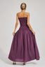 Georgie - Purple Ruched Maxi Dress