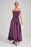 Georgie - Purple Ruched Maxi Dress