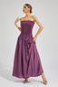 Georgie - Purple Ruched Maxi Dress