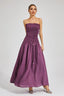 Georgie - Purple Ruched Maxi Dress