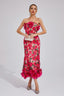 Mariabella - Red Flower Maxi Dress