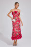 Mariabella - Red Flower Maxi Dress