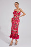 Mariabella - Red Flower Maxi Dress