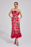 Mariabella - Red Flower Maxi Dress