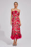 Mariabella - Red Flower Maxi Dress