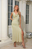 Lillia - Sage Cowl Neck Maxi Dress