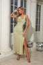 Lillia - Sage Cowl Neck Maxi Dress