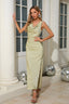 Lillia - Sage Cowl Neck Maxi Dress