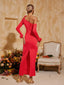 Auria - Flower Ruched Maxi Dress