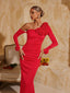 Auria - Flower Ruched Maxi Dress