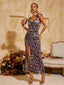 Myah - Leopard Ruched Maxi Dress