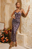 Myah - Leopard Ruched Maxi Dress